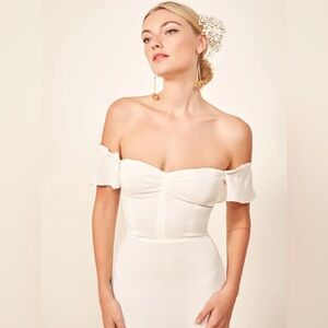 Reformation Butterfly Dress White - Size 2